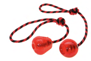comfy zabawki z serii strong dog wykonane z czerwonego tworzywa